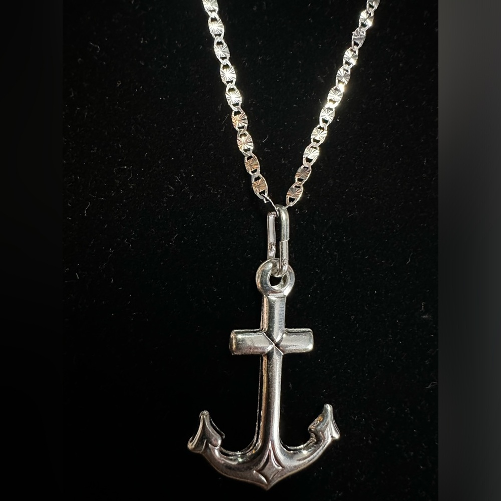 Sterling Silver Anchor Necklace